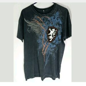 Doctrine Embellished Distressed Tee Size XL